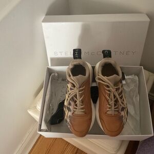 Stella McCartney Eclypse neoprene-trimmed leopard-print faux leather sneakers